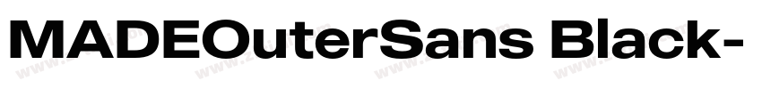 MADEOuterSans Black字体转换